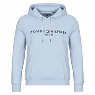 Bluzy męskie - TOMMY HILFIGER Est 1985 Bluza Męska z Kapturem Błękitna Premium r. XXL - miniaturka - grafika 1