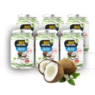 Olej spożywczy - Big Nature Olej kokosowy extra virgin tłoczony na zimno Zestaw 6 x 900 ml Bio - miniaturka - grafika 1
