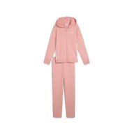 Odzież sportowa dziecięca - Młodzieżowy dres z kapturem i metalicznym wykończeniem PUMA Pink Fruit - miniaturka - grafika 1