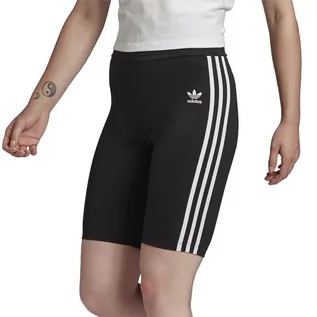 Spodnie sportowe damskie - Legginsy adidas Adicolor Classics Primeblue High-Waisted Short Tights GN2842 - czarne - Adidas - grafika 1