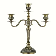 Inne - Elegancki grawerowany metalowy zestaw świeczników na stół, DEFIMOB - Lakierowane wykończenie, Candelabra w stylu vintage do dekoracji domu, ślubu, - miniaturka - grafika 1