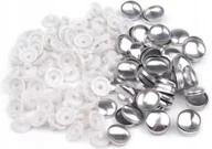 Pasmanteria - Foremki odzieżowe do oblekania, obciągania guzików 16" 10 mm - białe - miniaturka - grafika 1