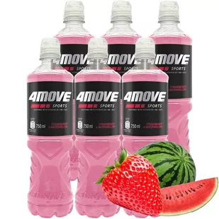 4Move Napój izotoniczny niegazowany o smaku truskawka - arbuz 750 ml x 6 sztuk - Napoje energetyczne i izotoniczne - miniaturka - grafika 1
