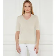 Bluzki damskie - Calvin Klein Bluzka Regular Fit z dodatkiem jedwabiu - miniaturka - grafika 1