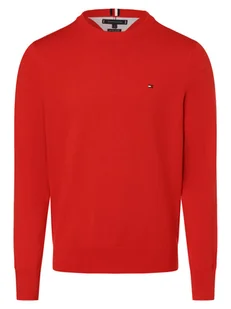 Tommy Hilfiger Sweter męski Mężczyźni Bawełna czerwony jednolity, S - Swetry męskie - miniaturka - grafika 1