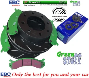 Przednie klocki GreenStuff + NACINANE tarcze hamulcowe EBC seria USR Cadillac DeVille 2000-2005 - Tarcze hamulcowe - miniaturka - grafika 2