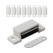 Zawiasy, okucia i inne akcesoria - Zamki magnetyczne do mebli, drzwi, zamknięcia magnetyczne do szafek i szafek - Białe, 10 szt. - miniaturka - grafika 1
