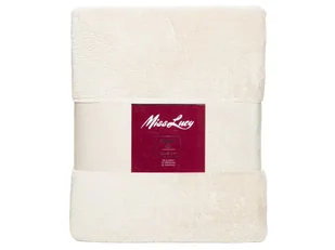 Koc Pled puszysty Miss Lucy Nano 160x210 cm beżowy - Koce - miniaturka - grafika 1