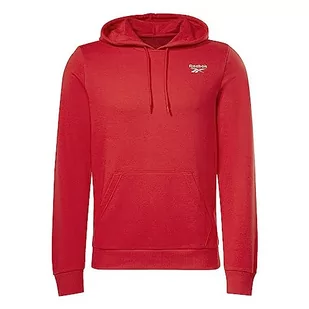 Reebok Męska bluza z kapturem z logo po lewej stronie, kolor czerwony (Vector Red), XS, Czerwony wektorowy, XS - Bluzy męskie - miniaturka - grafika 1