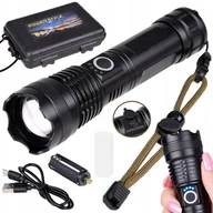 Latarki - Mocna Latarka LED akumulatorowa USB wodoodporna SP0799 - miniaturka - grafika 1