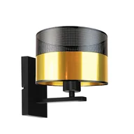 Lampy ścienne - Kinkiet glamour do salonu złoto-czarny ELVORA GLAM - miniaturka - grafika 1