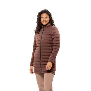 Damski płaszcz puchowy Jack Wolfskin ARCADEN COAT W wild ginger - XS - Płaszcze damskie - miniaturka - grafika 1
