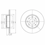 Tarcze hamulcowe - Tarcza hamulcowa DELPHI BG4312 - miniaturka - grafika 1