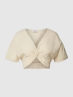 Bluzki damskie - Top bluzkowy z wiązanym detalem model ‘MOYA’ - grafika 1