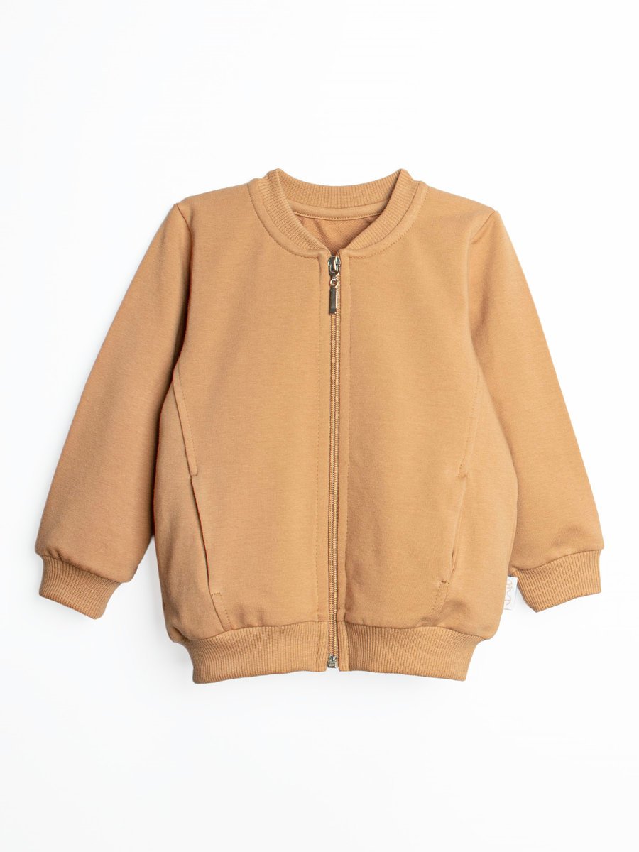 Chłopięca bluza dresowa karmelowa Nicol r.122