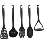 Pozostałe akcesoria kuchenne - Excellent Houseware Przybory KUCHENNE, zestaw, komplet przyborów, chochla, łopatka, łyżka, tłuczek 259069 - miniaturka - grafika 1