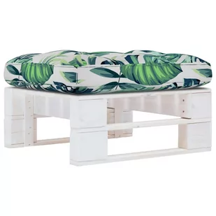 VidaXL Lumarko Ogrodowy stołek z palet, impregnowane na biało drewno sosnowe 3066432 - Sofy ogrodowe - miniaturka - grafika 1