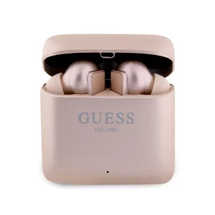 Guess GUTWSSU20ALEGP TWS + stacja dokująca różowo złoty/rose gold Printed Logo - Słuchawki - miniaturka - grafika 2