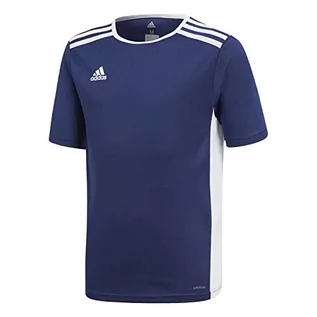 Koszulki dla dziewczynek - Adidas uniseks koszulka dziecięca Entrada 18 Dark Blue/White 152 CF1047 - grafika 1