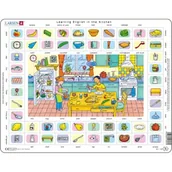 Puzzle - Larsen 7023852108970 puzzle 70-częściowy zestaw puzzli ramowych-learning English 1: W kuchni 7023852108970 - miniaturka - grafika 1