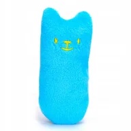 Zabawki dla kotów - Zabawka dla kota pluszowy KOTEK 10cm z kocimiętką dla kotka plusz niebieski - miniaturka - grafika 1