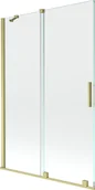 Parawany nawannowe - Mexen Velar parawan nawannowy 2-skrzydłowy przesuwny 120 x 150 cm, transparent, złoty szczotkowany - 896-120-000-01-55 - miniaturka - grafika 1