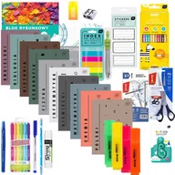 Przybory szkolne - Wyprawka szkolna zestaw XXL Interdruk, 30 elementów, do szkoły klasa 4-8 - miniaturka - grafika 1