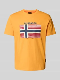 T-shirt z nadrukiem z logo model ‘LARI’ - Koszulki męskie - miniaturka - grafika 1