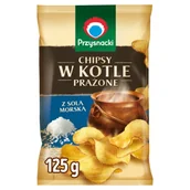 Inne przekąski suche - Przysnacki PRZYSNACKI CHIPSY W KOTLE PRAŻONE Z SOLĄ MORSKĄ 125G zakupy dla domu i biura! 28241685 - miniaturka - grafika 1