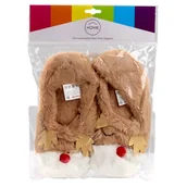 Kapcie damskie - Puckator podgrzewane kapcie lub kapcie - Święty Mikołaj jeden rozmiar Unisex) - miniaturka - grafika 1