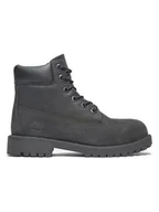 Botki damskie - Timberland Skórzane botki "6 In Basic" w kolorze czarnym - miniaturka - grafika 1