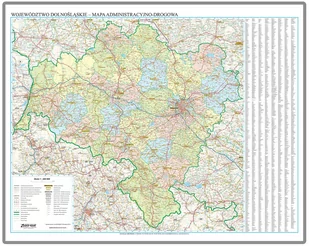 EkoGraf, Województwo dolnośląskie mapa ścienna na podkładzie w drewnianej ramie, 1:200 000 - Mapy i plansze edukacyjne - miniaturka - grafika 1