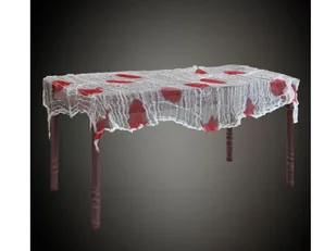 Zakrwawiony obrus z siateczki na Halloween - 80 x 180 cm - 1 szt. - Halloween - miniaturka - grafika 1