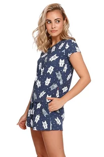 Piżama damska Lily granatowa z misiami XL - Piżamy damskie - miniaturka - grafika 5