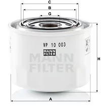 MANN MANN FILTR OLEJU MITSUBISHI FUSO WP10003 WP10003 - Filtry oleju - miniaturka - grafika 1