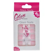 Sztuczne paznokcie i akcesoria - Sztuczne paznokcie Glam Of Sweden Nails Fr Manicure Light Pink 12 szt (7332842800832) - miniaturka - grafika 1