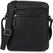 Torby męskie - Torba skórzana czarna AMADEO VII - miniaturka - grafika 1