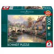 Puzzle - Schmidt Spiele Puzzle 1000 el. THOMAS KINKADE Na starym moście SHP019 - miniaturka - grafika 1