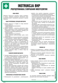 Instrukcje stanowiskowe BHP - DD010 INSTRUKCJA BHP POSTĘPOWANIA Z ODPADAMI MEDYCZNYMI, PN - PŁYTA PCV 1MM; (245X350MM) - miniaturka - grafika 1