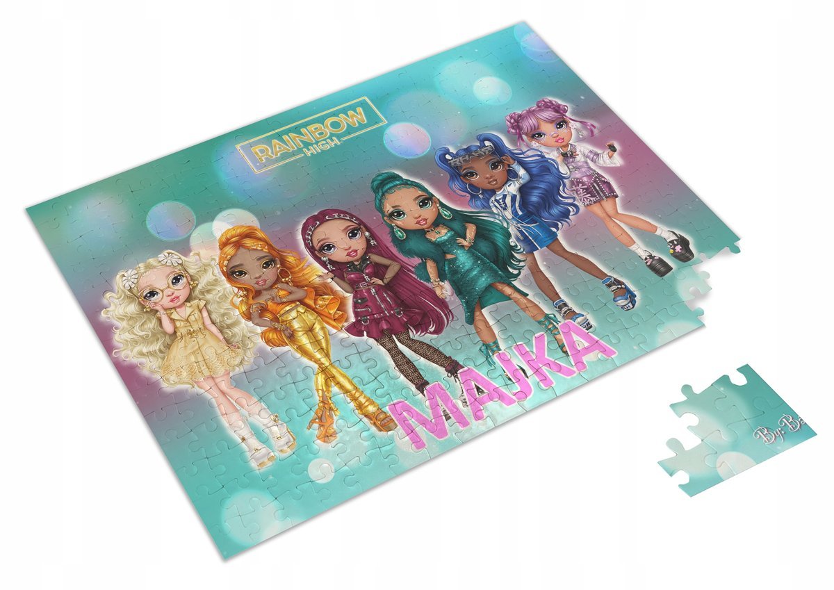 Puzzle + IMIĘ + pudełko RAINBOW HIGH A4 120 el. #1