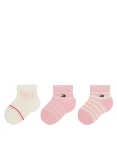 Tommy Hilfiger Zestaw 3 par niskich skarpet dziecięcych 701236342 Różowy - Skarpetki dla dzieci - miniaturka - grafika 1