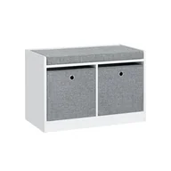 Szafki na buty - SoBuy Komoda z 2 koszami, siedzisko, skrzynia na zabawki FSR65-K-DG - miniaturka - grafika 1