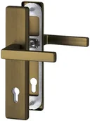 Klamki - Komplet klamek Austin do drzwi zewnętrznych w kolorze średni brąz mat F33-1 - miniaturka - grafika 1