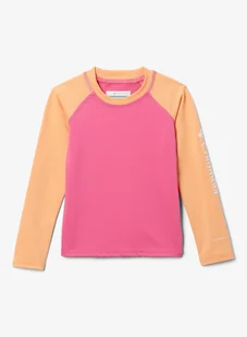 Bluza dziewczęca Columbia Sandy Shores Long Sleeve Sunguard - wild geranium/peach - Bluzy sportowe męskie - miniaturka - grafika 1