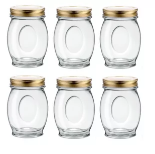NoName Słoik słoiki 390 ml Gold zestaw 6 szt 17109525 Z - Pojemniki kuchenne - miniaturka - grafika 1
