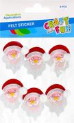 Zabawki kreatywne - Craft With Fun, Ozdoba dekoracyjna filcowa, samoprzylepna, Boże Narodzenie, Mikołajek, 480824 - miniaturka - grafika 1
