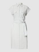Sukienki - Sukienka lniana ze wzorem w paski model ‘Driga’ - miniaturka - grafika 1