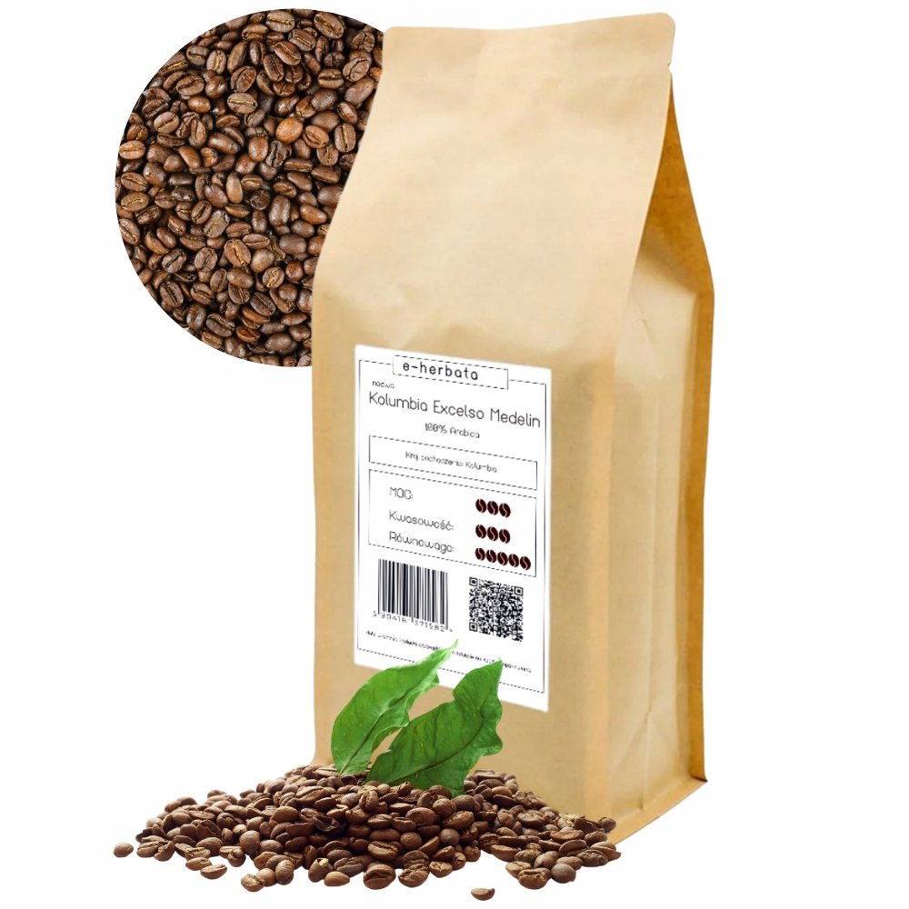 Kawa Ziarnista Arabica Kolumbia Excelso Medelin Do Ekspresu 1KG