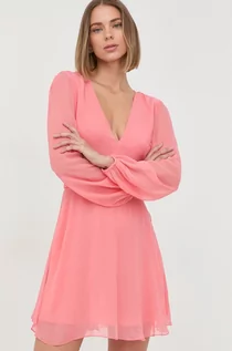 Sukienki - Patrizia Pepe sukienka kolor pomarańczowy mini rozkloszowana - grafika 1
