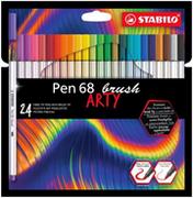 Cienkopisy - Flamaster STABILO Pen 68 brush etui kartonowe 24 szt. ARTY 568/24-21-20 - miniaturka - grafika 1